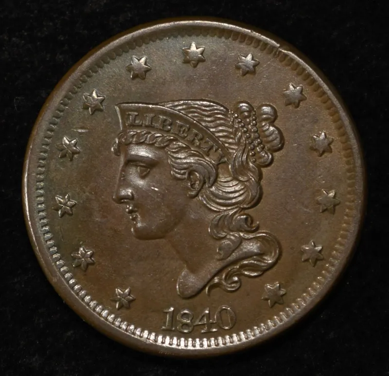 1840 LARGE CENT CH BU BN from auction in Findlay, Ohio — image 38