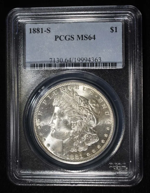 1881-S MORGAN DOLLAR PCGS MS-64 from auction in Findlay, Ohio — image 10