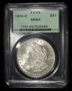 1904-O MORGAN DOLLAR PCGS MS-64 OLD GREEN HOLDER