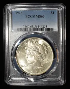 1923 PEACE DOLLAR PCGS MS-63