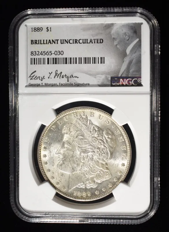 1889 MORGAN DOLLAR NGC BU from auction in Findlay, Ohio — image 8