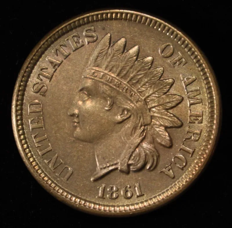 1861 INDIAN CENT GEM BU from auction in Findlay, Ohio — image 36