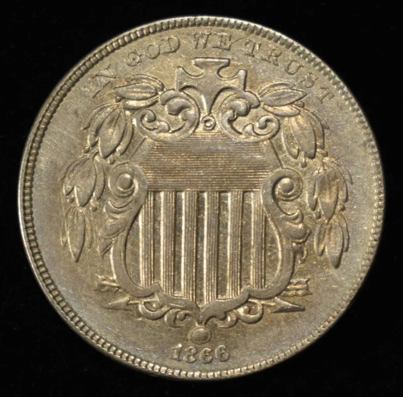 1866 SHIELD NICKEL BU from auction in Findlay, Ohio — image 42