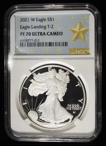 2021-W T-2 PROOF SILVER EAGLE NGC PF70 ULTRA CAMEO