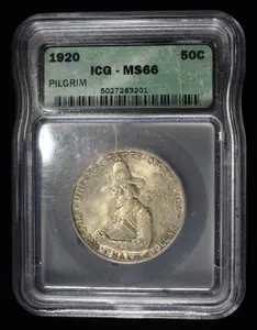 1920 PILGRIM HALF DOLLAR COMMEM ICG MS-66