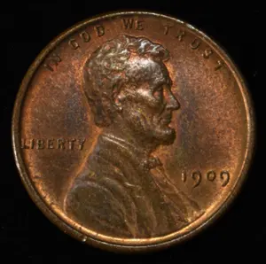 1909 VDB LINCOLN CENT CH BU RB