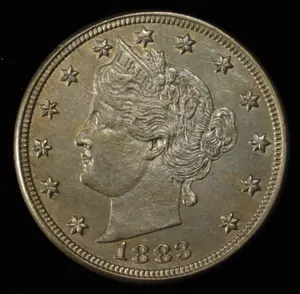 1883 NO CENTS LIBERTY NICKEL GEM BU