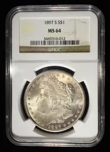 1897-S MORGAN DOLLAR NGC MS-64