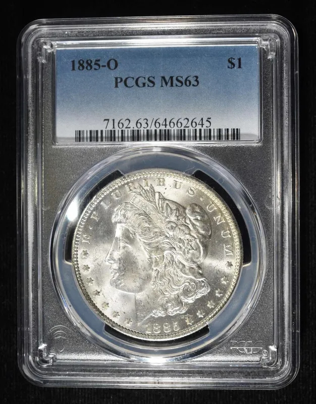 1885-O MORGAN DOLLAR PCGS MS63 from auction in Findlay, Ohio — image 9