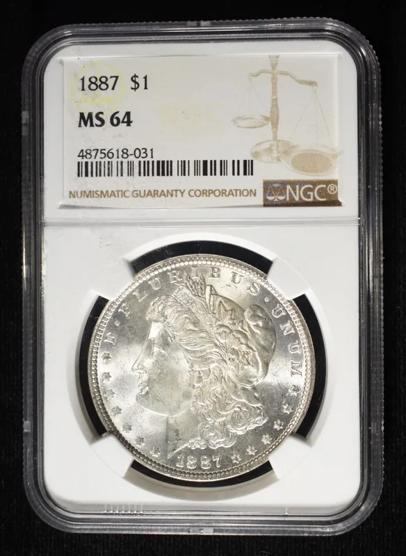 1887 MORGAN DOLLAR NGC MS64 from auction in Findlay, Ohio — image 10