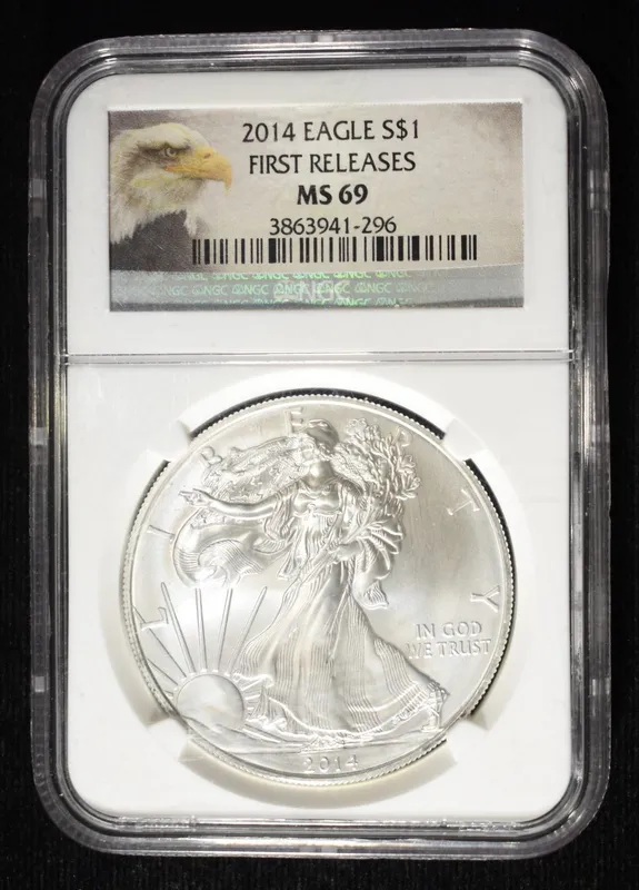 2014 AMERICAN SILVER EAGLE NGC MS69 FR from auction in Findlay, Ohio — image 12