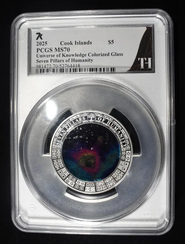 2025 COOK ISLANDS COLORIZED GLASS,SILVER PCGS MS70 from auction in Findlay, Ohio — image 23
