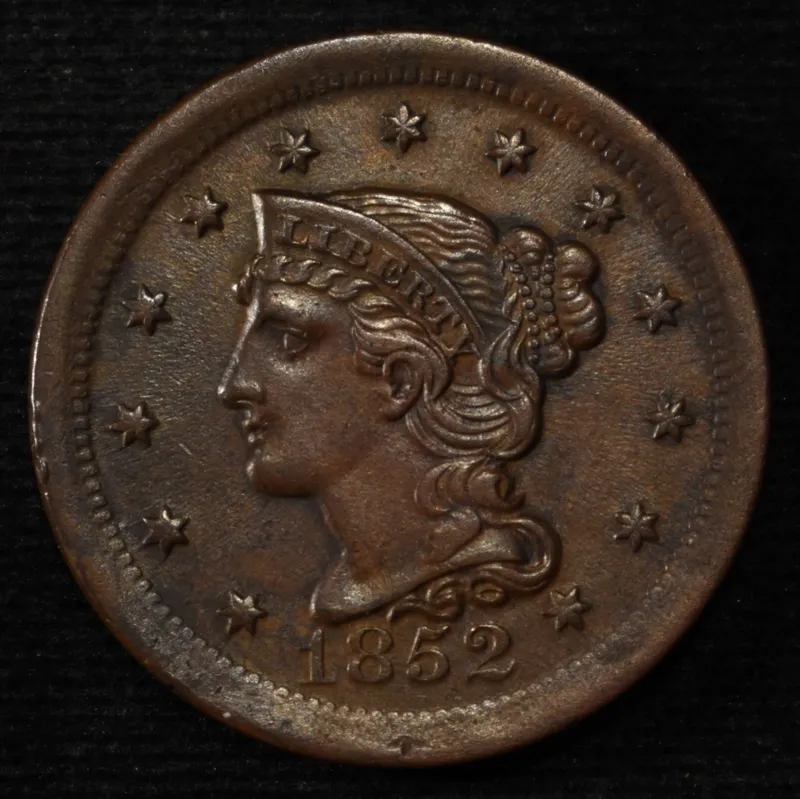 1852 LARGE CENT AU/BU from auction in Findlay, Ohio — image 34