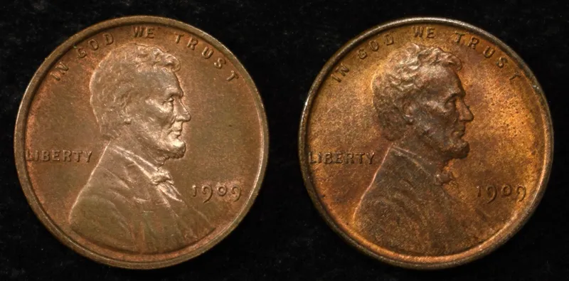 1909 & 1909 VDB LINCOLN CENTS CH BU RB from auction in Findlay, Ohio — image 41