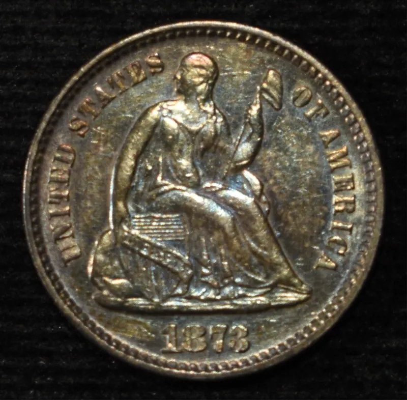 1873 SEATED LIBERTY HALF DIME BU from auction in Findlay, Ohio — image 47