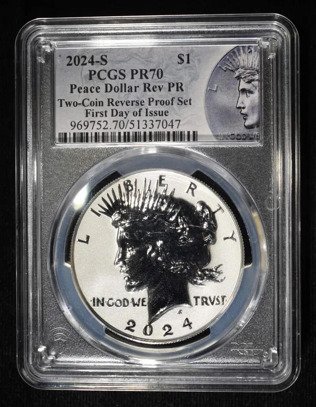 2024-S PEACE DOLLAR REV PR PCGS PR70 FDI from auction in Findlay, Ohio — image 15