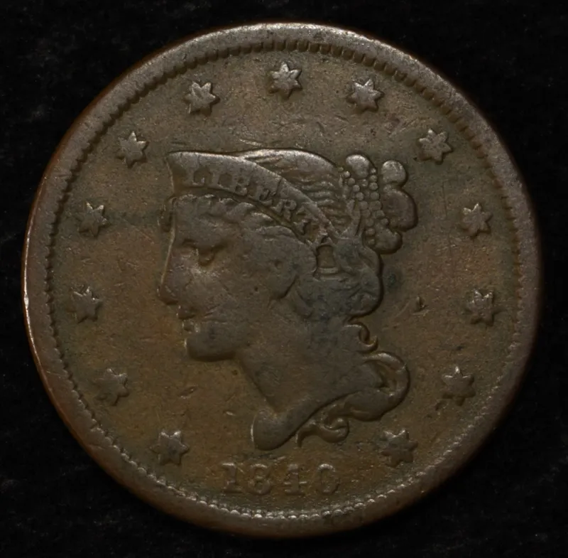 1840 SMALL DATE LARGE CENT VF from auction in Findlay, Ohio — image 39