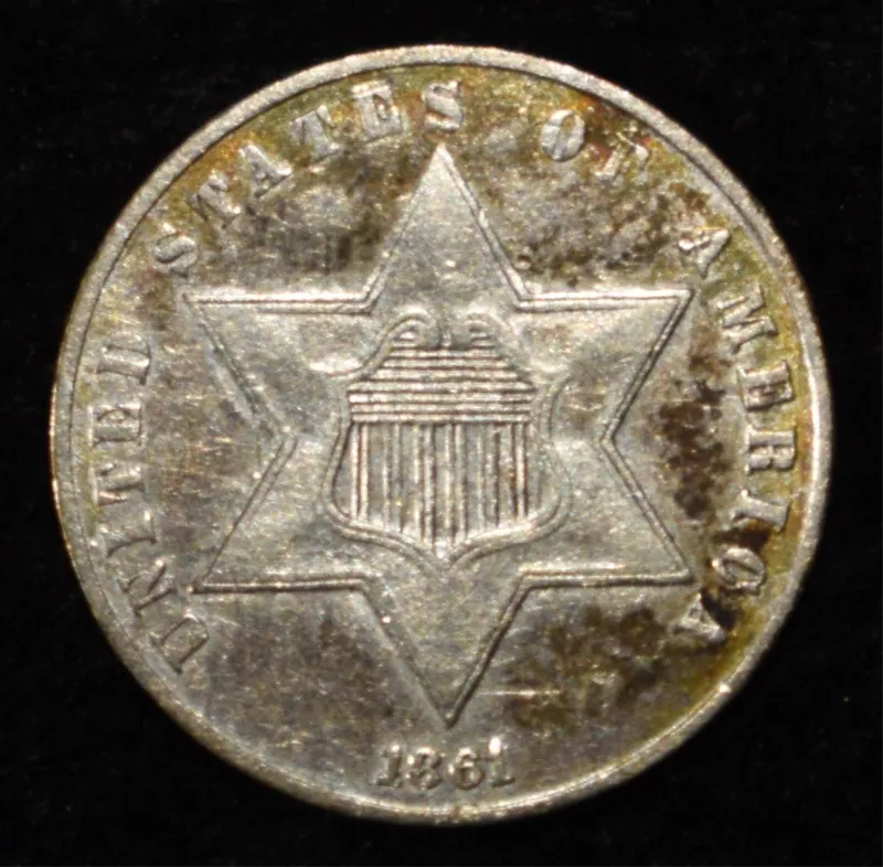 1861 3-CENT SILVER XF from auction in Findlay, Ohio — image 48