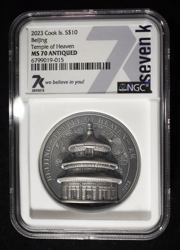 2023 COOK ISLANDS BEIJING TEMPLE NGC MS-70 from auction in Findlay, Ohio — image 24