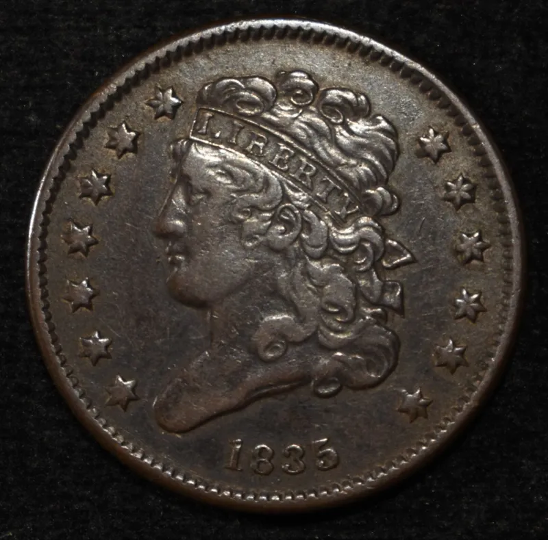 1835 HALF CENT AU from auction in Findlay, Ohio — image 34