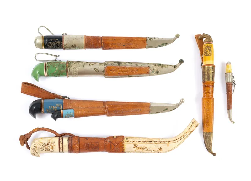 6 Finnish Puukko Knives with Sheaths from auction in Harrisburg, Pennsylvania — image 28