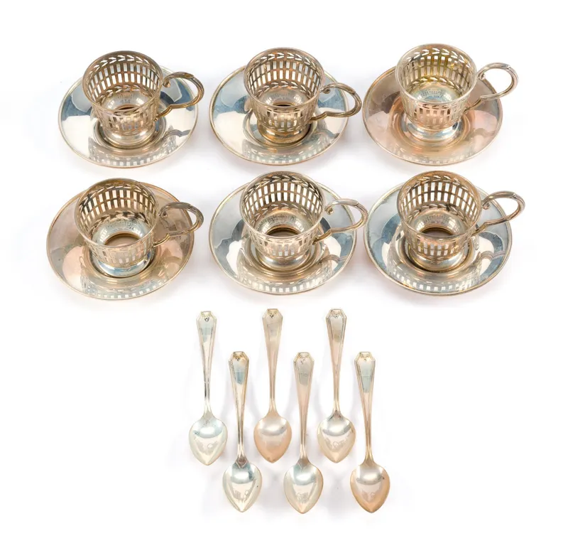 Sterling Silver Demitasse Set from auction in Harrisburg, Pennsylvania — image 2