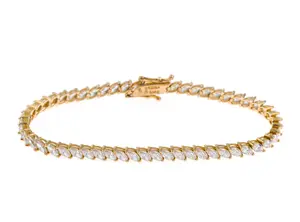 14K Gold and CZ Bracelet