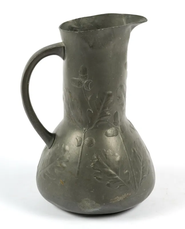 Antique Pewter Kayserzinn Art Nouveau Pitcher from auction in Harrisburg, Pennsylvania — image 7