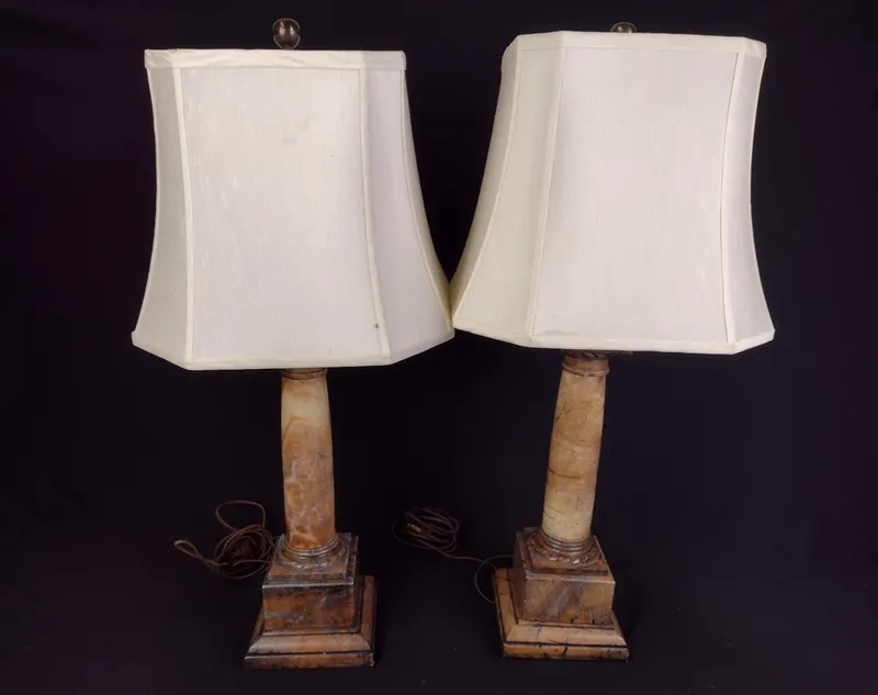 Pair of Faux Marble Base Decorative Lamps from auction in Harrisburg, Pennsylvania — image 43