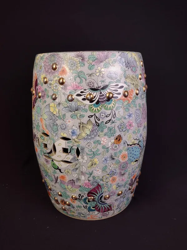 Chinese Famille Rose Garden Stool from auction in Harrisburg, Pennsylvania — image 45
