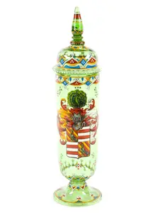 19th Century Bohemian Enamel Glass Pokal