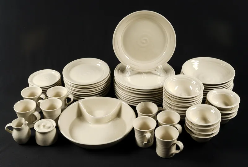 66 Pcs. Simon Pearce Stoneware Dinner Service from auction in Harrisburg, Pennsylvania — image 13