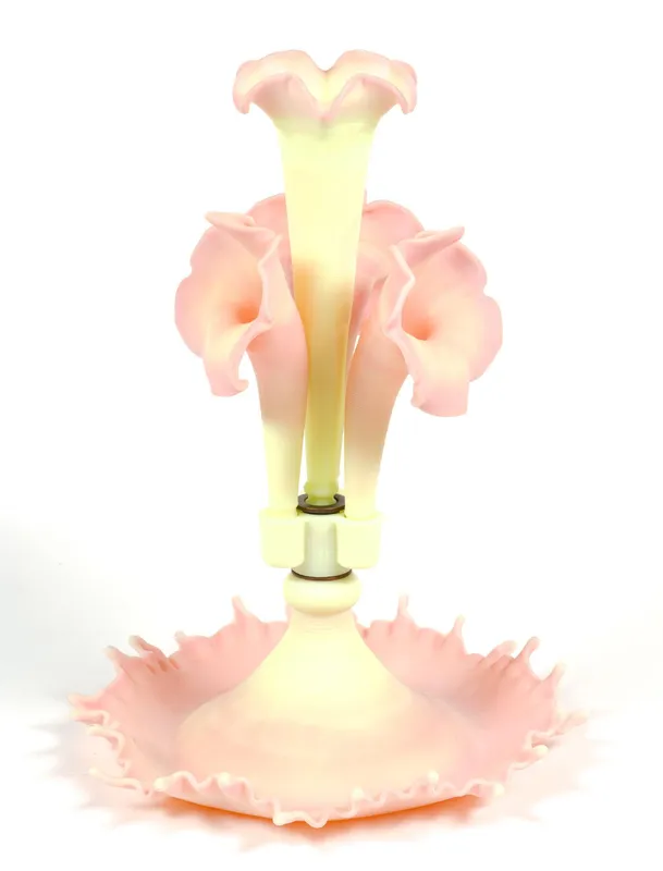 Fenton Glass "Burmese Beauty" Epergne from auction in Harrisburg, Pennsylvania — image 20