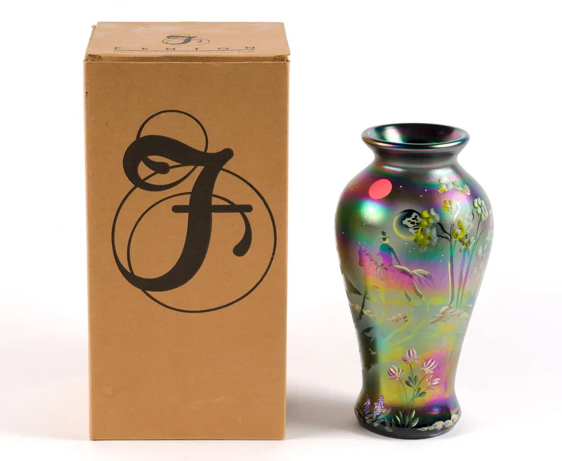 Fenton "Ghost Rider" Vase from auction in Harrisburg, Pennsylvania — image 22