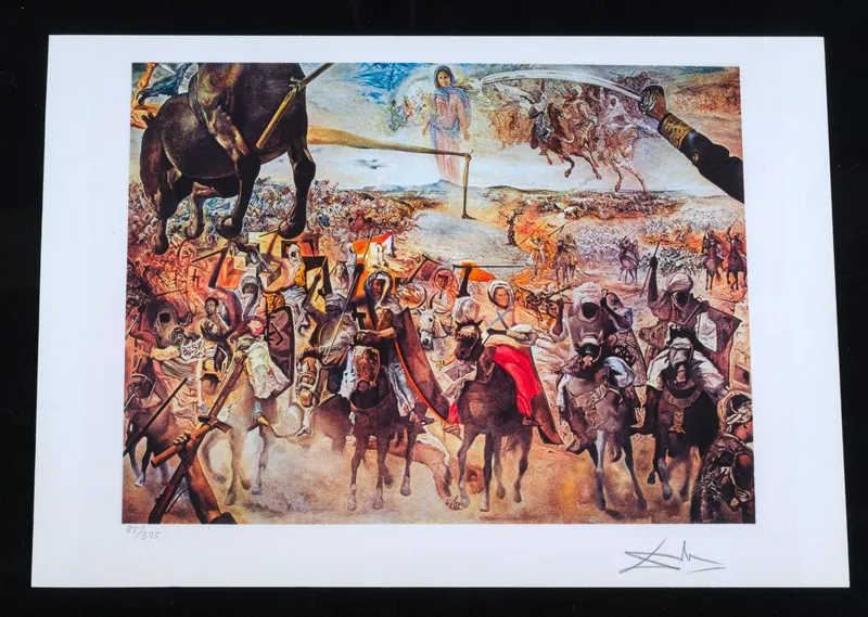 Salvador Dali "Battle Of Tetuan" Signed Giclee With COA from auction in Harrisburg, Pennsylvania — image 41