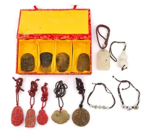 Vintage and Antique Chinese Pendants and Chord Bracelets