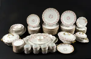 Limoges "Bridal Wreath" Dinner Service
