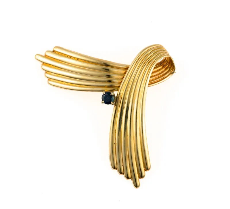 14K Gold and Sapphire Brooch from auction in Harrisburg, Pennsylvania — image 9