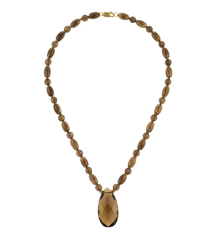 14K Gold and Smoky Quartz Necklace from auction in Harrisburg, Pennsylvania — image 11