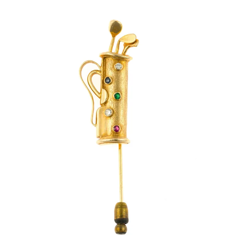 14K Gold Golf Clubs Stick Pin from auction in Harrisburg, Pennsylvania — image 18