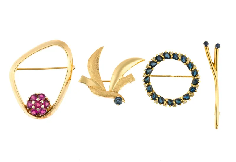 Four 14K Gold Brooches from auction in Harrisburg, Pennsylvania — image 33