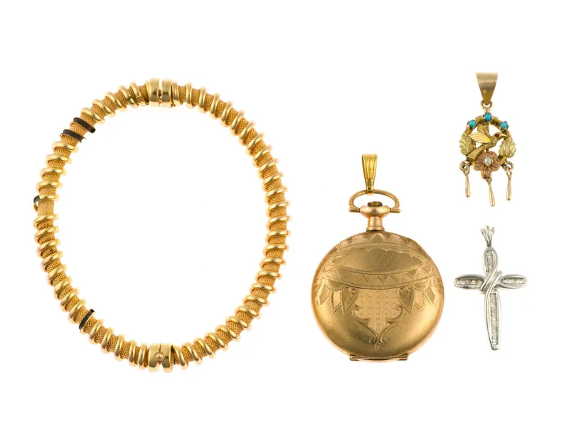 9K and 10K Gold Jewelry and Gold-filled Pocket Watch from auction in Harrisburg, Pennsylvania — image 45
