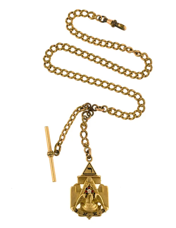 14K Gold Masonic Watch Fob 32nd Degree from auction in Harrisburg, Pennsylvania — image 47