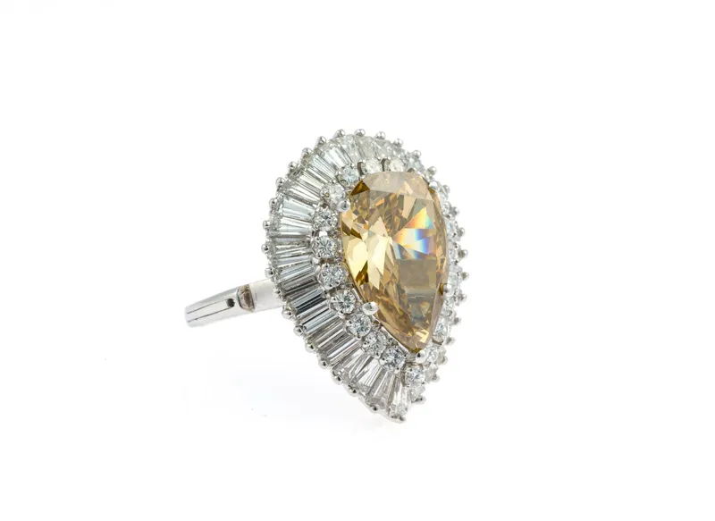 Platinum & 6.21 CTW Diamond Cocktail Ring Pendant from auction in Harrisburg, Pennsylvania — image 17