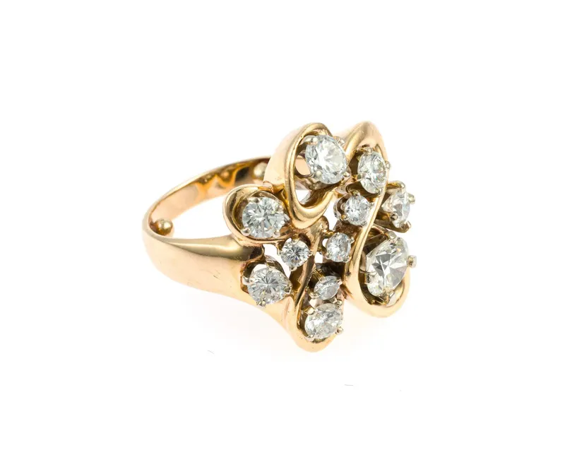 14K Gold Freeform & 2.29 CTW Diamond Ring from auction in Harrisburg, Pennsylvania — image 16