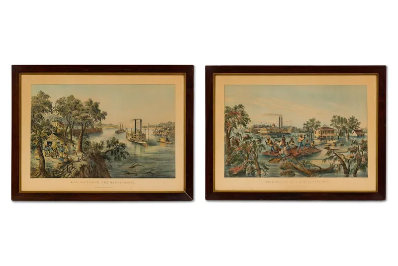 Currier & Ives Hand Colored Lithographs Mississippi from auction in Harrisburg, Pennsylvania — image 39