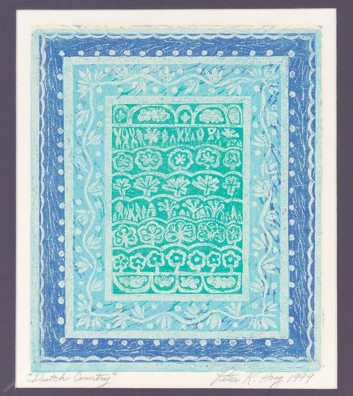Peter Hoag (1929-2009) 'Dutch County' Woodblock Print from auction in Harrisburg, Pennsylvania — image 45