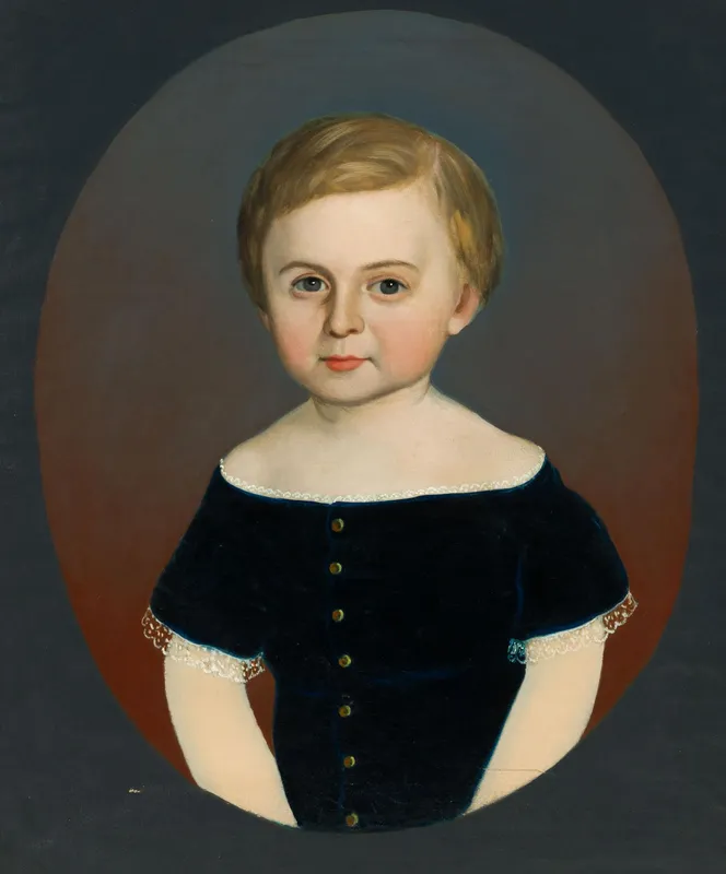 New York American School 19th C Oil on Canvas Portrait Painting from auction in Harrisburg, Pennsylvania — image 47