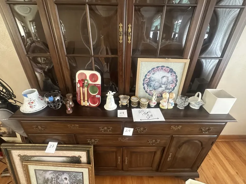 Traditional Wooden China Cabinet/Hutch from auction in Clifford , Pennsylvania — image 30