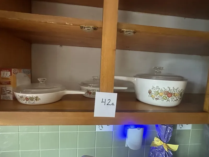 CorningWare Spice O' Life Cookware Set from auction in Clifford , Pennsylvania — image 47